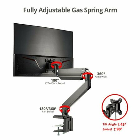 KD MUEBLE 17 in. Single Heavy-Duty Gas Spring Desk KD3774600